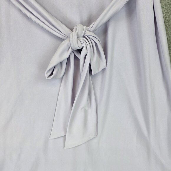 Lauren Ralph Lauren Dress Womens 8P Purple Flutter Sleeve Fit & Flare Belted - Picture 3 of 9